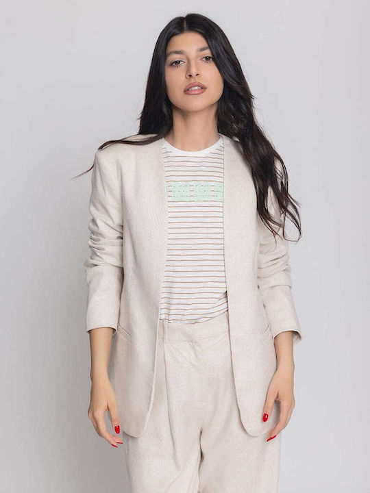 Vero Moda Soffie Lang Damen Blazer Beige