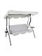Garten & Veranda Schaukel mit Basis und Kissen 3 Sitze Kunststoff Gray Belastbarkeit bis 220kg