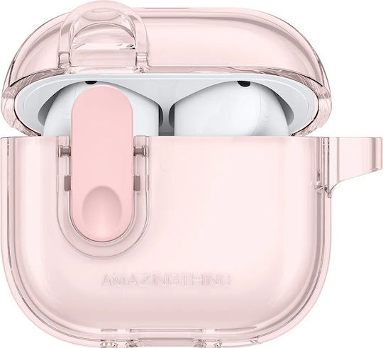 AmazingThing Minimal Case Silicone in Pink color for Apple AirPods 4