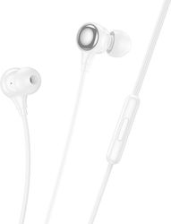 Hoco M116 In-Ear Freisprecheinrichtung Kopfhörer mit Stecker 3.5mm Weiß
