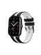 Amazfit GTS 2e 20mm Zweifarbige Sport Silikonarmband Schwarz+Weiß