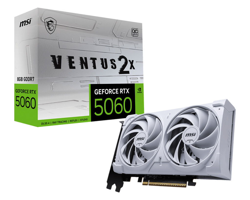 MSI GeForce RTX 5060 8GB GDDR7 Ventus 2X OC White Κάρτα Γραφικών
