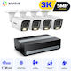 Annke Система за наблюдение 4 Камери Камери Видеонаблюдение 5MP