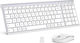 iClever IC-GK03 Kabellos Tastatur & Maus Set Englisch US Silber