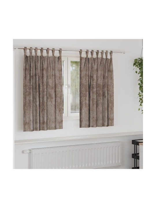 vidaXL vidaXL Vorhänge Fenster mit Tunnel Braune 140x140cm