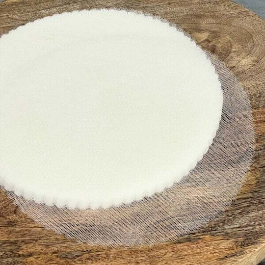 Μαντηλι Τουλι Σετ/100 Διαμετρος 25cm Λευκο