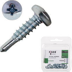 Fisco Selbstschneidend Blechschraube Verzinkt mit Durchmesser M3.5 und Länge 16mm 20Stück Fisco Selbstschneidend Blechschraube Verzinkt mit Durchmesser M3.5 und Länge 16mm 20Stück