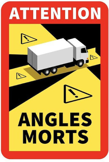 Truck Signboard Angles Morts Blind Spots 25cm X 17cm