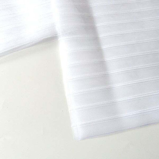 Tulle Striped Handkerchief Set/50 36x36cm White