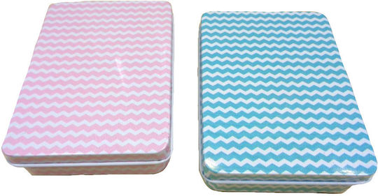 Metallic Zig Zag Box 7x10cm A60 Pink