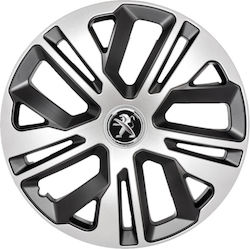 Τάσια 14" με Σήμα Peugeot 4τμχ Γκρι 1718