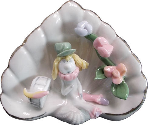 Capodimonte Porcelain Decorative Shell Figurine 9x8x5cm Capodimonte Porcelain