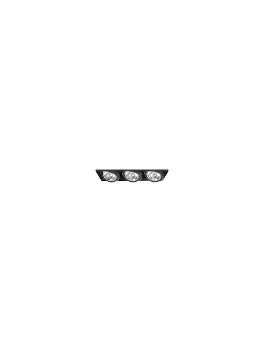 KT Lighting Rectangle Metallic Recessed Spot 1pcs