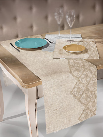 Saint Clair Fabric Placemats Beige 45x33cm 4pcs
