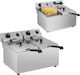 Royal Catering Fryer Electrică Double 3.2kW Capacity 2x8lt
