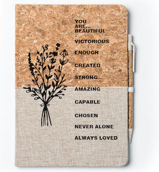 Gift Agenda Leatherette Fabric Wooden Name