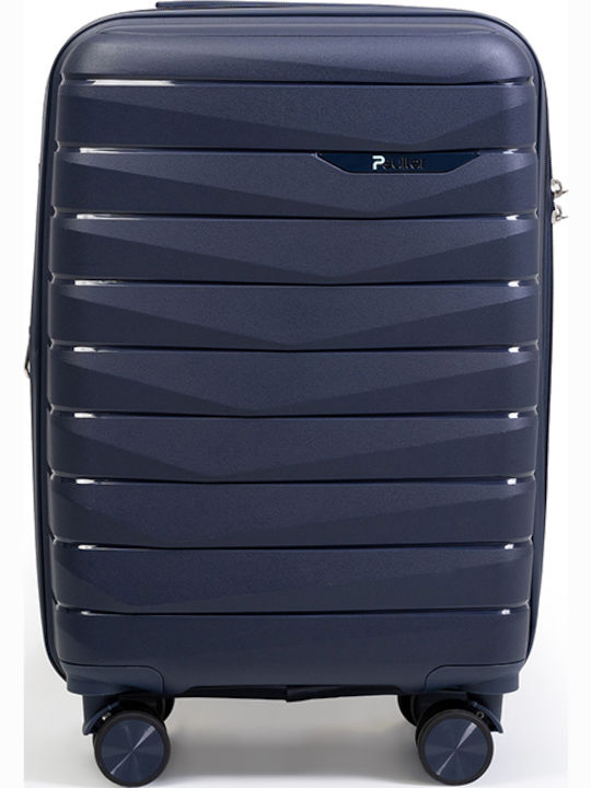 Paulter Cabin Hard Blue Suitcase With 4 Wheels