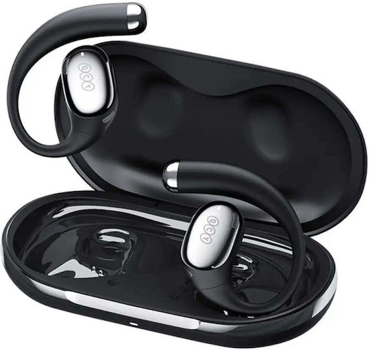 QCY Crossky R70 Open Ear Bluetooth Handsfree Earphones with Sweat Resistance and Charging Case Black