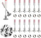 Set 100 Cuie Rotunde Șuruburi Pistol Manual Piuliță 7.3 Mm Durabil Rezistent La Rugină Beton Lemn Cărămidă Tavane Pereți Podele