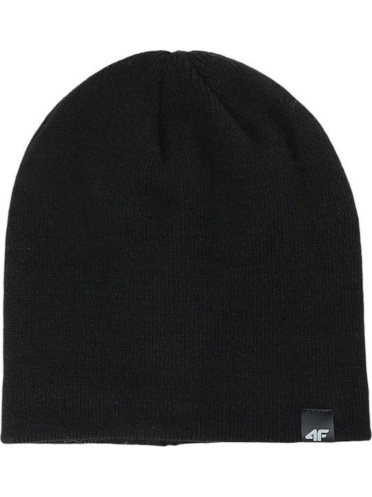 Beanie Ανδρικός Σκούφος Πλεκτός σε Μαύρο χρώμα