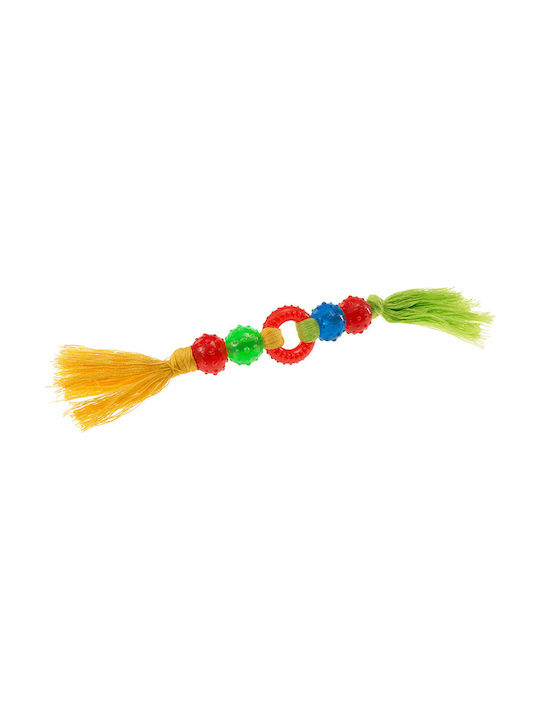 Ferplast Dog Toy Pa 6419 Ø 3 X 32 Cm Mixed Color Durable Thermoplastic Rubber Woven Cotton Rope