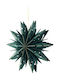 Christmas Star Snowflake Pendant Foldable Green Gold 40cm 157.001.0140.75
