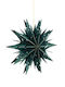 Christmas Star Snowflake Pendant Foldable Green Gold 30cm 157.001.0139.75