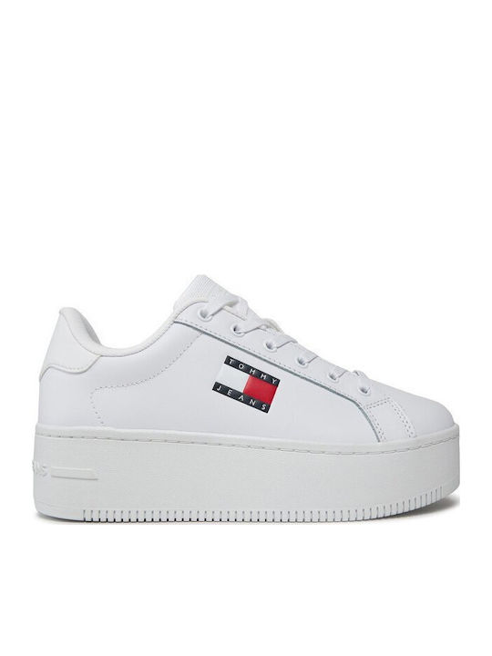 Tommy Hilfiger Flatforms Sneakers Λευκά