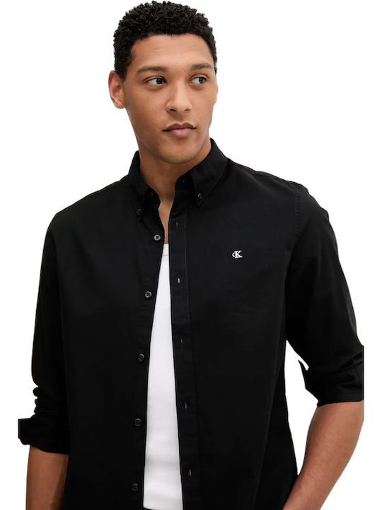 Calvin Klein Cotton Shirt Brilliant Black