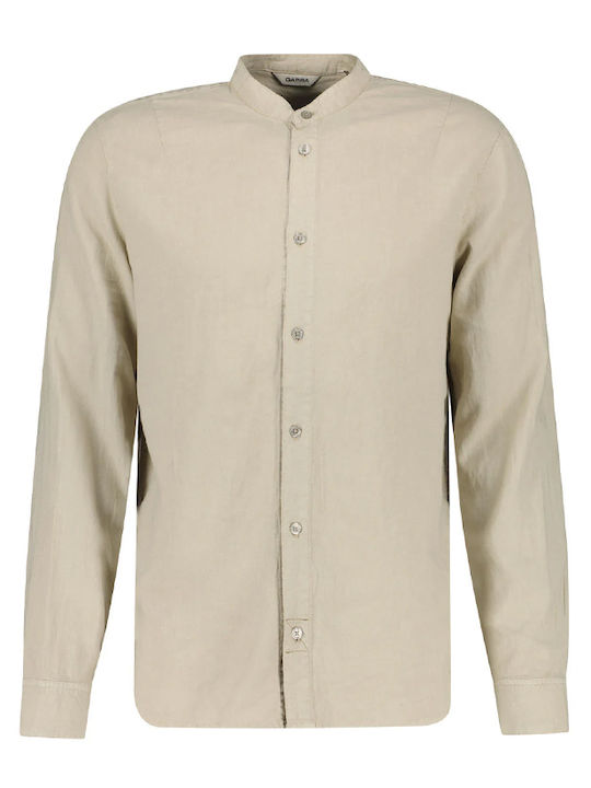 Gabba Long-sleeved Linen Shirt Beige