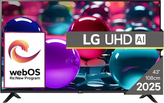 LG Smart Television 43" 4K UHD LED AI UA73 HDR (2025)