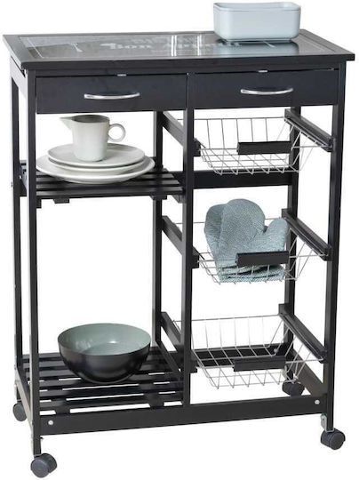 Wenko Commercial Kitchen Food Cart for Dish Baskets H35xW67xD86.5cm