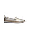 Ανατομικά Γυναικεία Slip-On Δερμάτινα Χρυσά