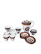 Karvounis Tea Set with Cup Porcelain Multicolored 15pcs