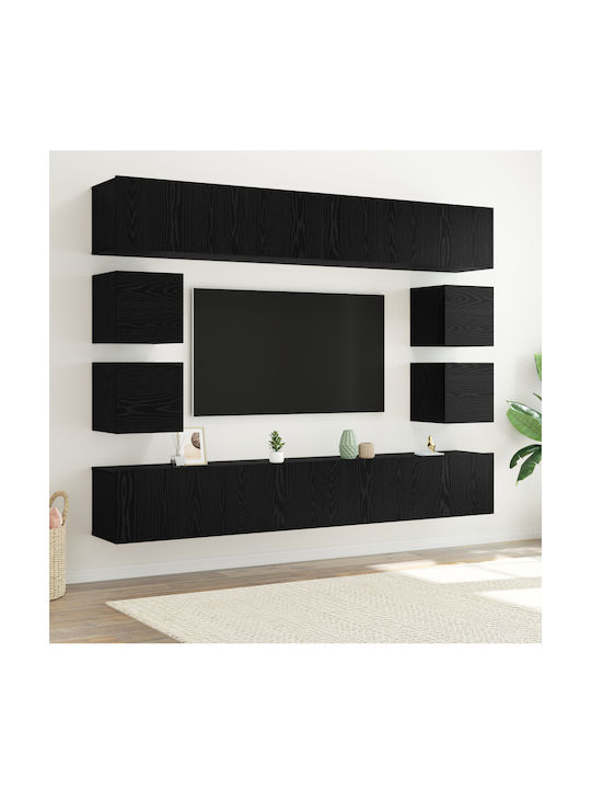 Living Room TV Unit Black Oak L100xW30xH30cm
