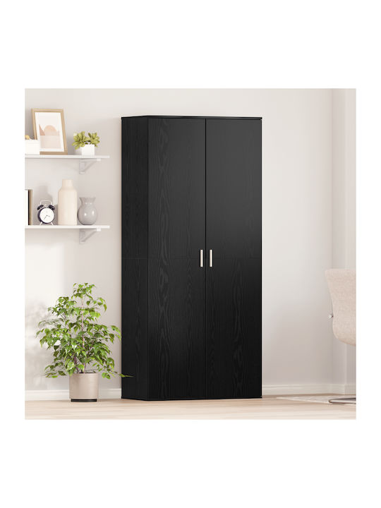 Kleiderschrank Büro Black Oak 80x39x178cm
