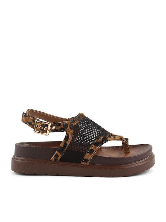 Fshoes Γυναικεία Σανδάλια Καφέ