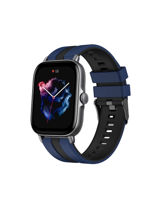 Каишка Силикон Син (Amazfit GTS 3 - Амазфит GTS 3)