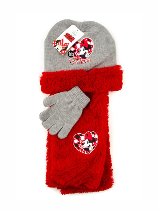 Disney Minnie Kinder Mütze Set mit Handschuhe P...