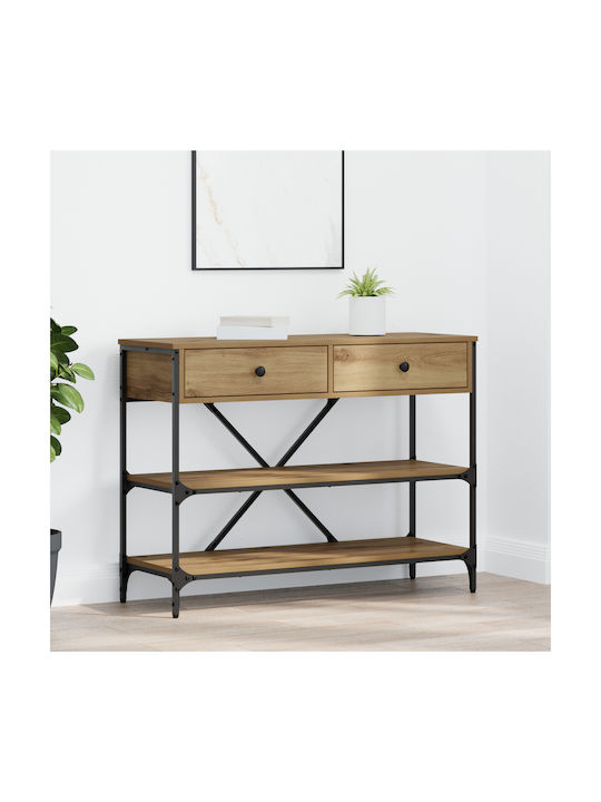 Wooden Console Table Walnut L100xW34.5xH75cm