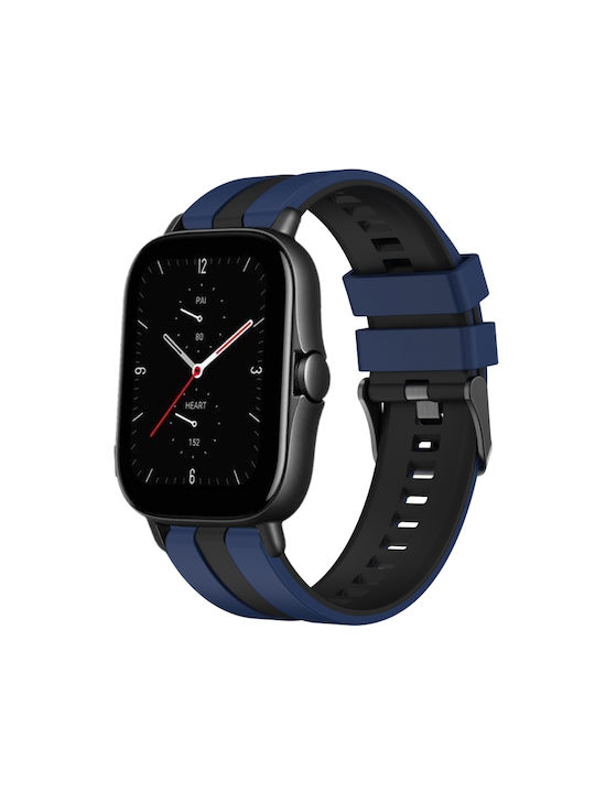 Каишка Силикон Син (Amazfit GTS 2e - Амазфит GTS 2e)