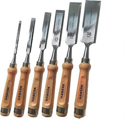 Set 6 Scrapers Trinart 2 Sharpening Brushes 6-38 Mm Storage Box Brown