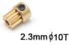 Motor Pinion 10t 0.5m Gaura 2.3mm