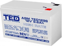 Vrla AGM 12V 9,6Ah Hochstrom F2/t2 Ted Elektrisch Versiegelte UPS-Backup-Schiff Modell
