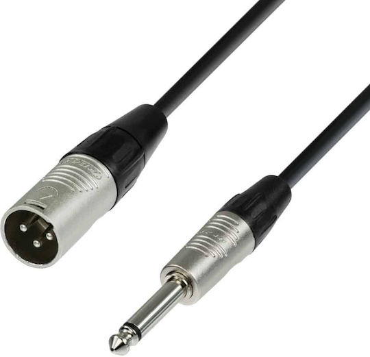 Adam Hall XLR Cables 4 Star MMP 0150 XLR Male to 6.3mm Male Jack Cable Length 1.5m