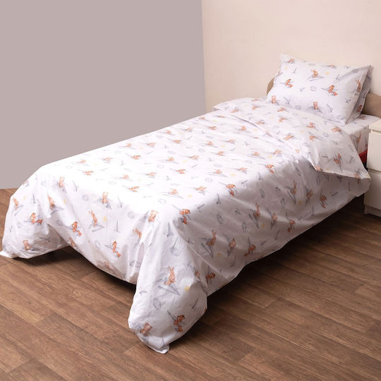 Viopros Χοκ Πάπλωμα Κούνιας Λευκό 120x160cm