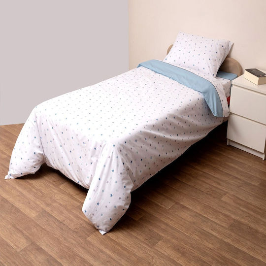 Viopros Duvet Crib Cotton Light Blue 120x160cm