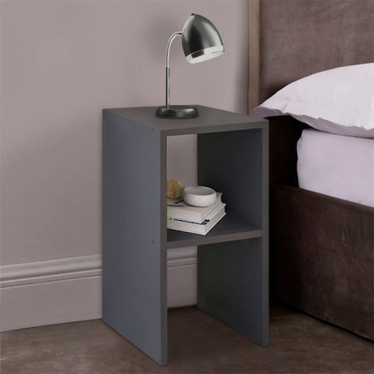 Deseo Nachttisch aus Spanplatte Grau 30x30x60cm Deseo Nachttisch aus Spanplatte Grau 30x30x60cm