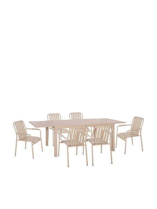 Garten- und Outdoor-Möbelsets Typsatz Speisesaal 7 Stücke Herstellerfarbe Sambün