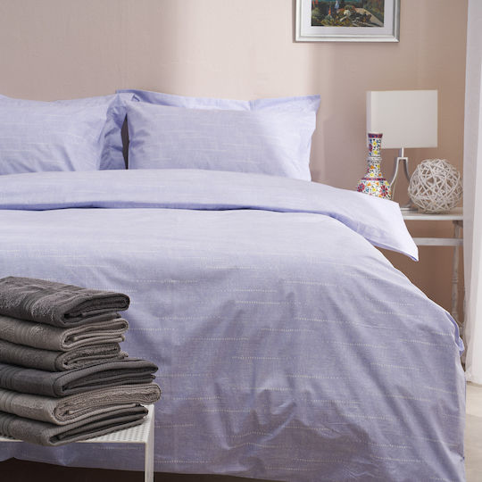 Charalambidis Textiles Sheet Sets Queen 240x260cm. Salonica Lilac 4pcs